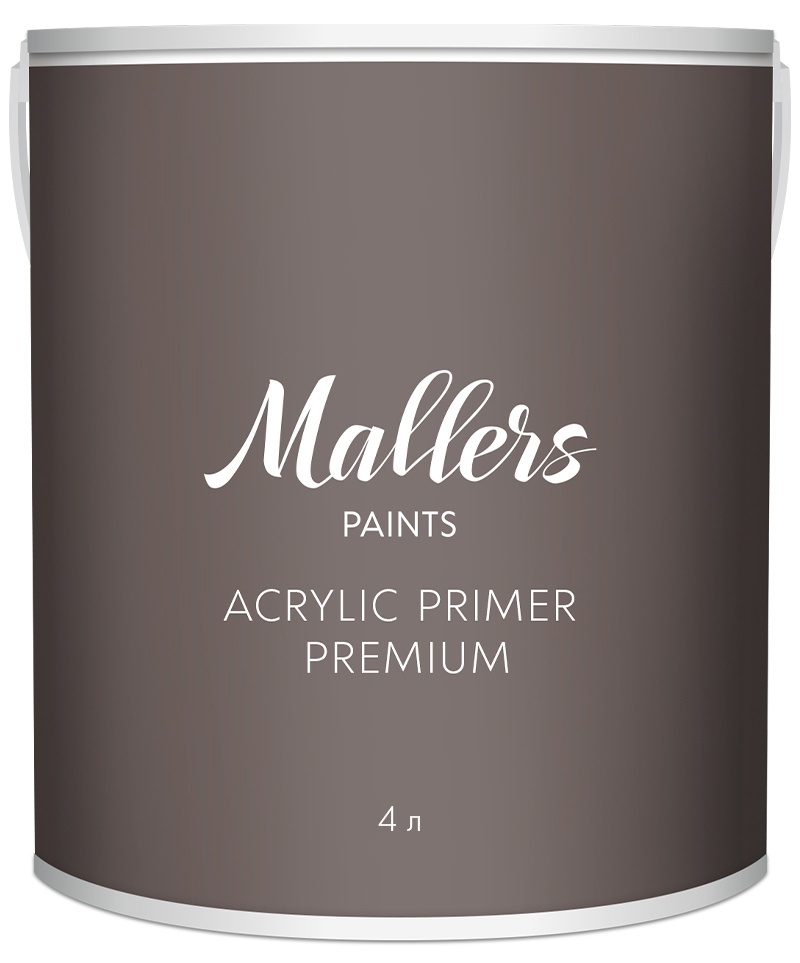 Mallers Acrylic Primer Premium (4 л) - пигментированная грунтовка